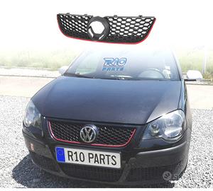 GRIGLIA VOLKSWAGEN VW POLO 05-09 LOOK GTI NERO ROS