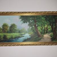Quadro vintage dipinto olio su tela
