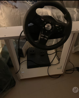 volante e pedaliera logithec con supporto homemade