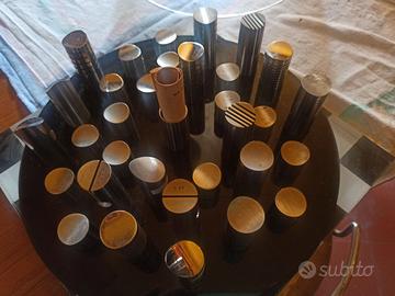 Scacchiera con pezzi in acciaio