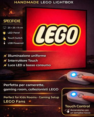 Lampada LEGO Artigianale LED USB | Luce Decorativa
