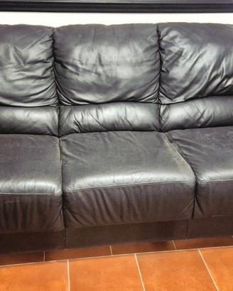 Divano pelle nero
