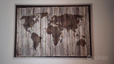 Quadro Canvas Ikea mappamondo 200x140 cm