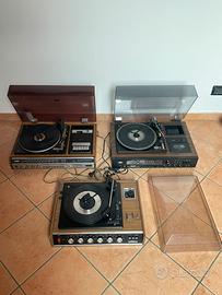 Lotto 3 Stereo giradischi Vintage per Ricambi