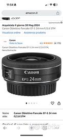 Obiettivo Canon pancake 24 mm
