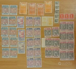 Lotto Marche da Bollo e Contributi Epoca Lire