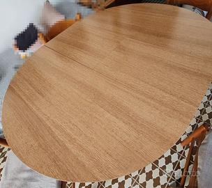 Tavolo rotondo allungabile in laminato