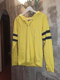 Felpa gialla con scollo intrecciato Stile College