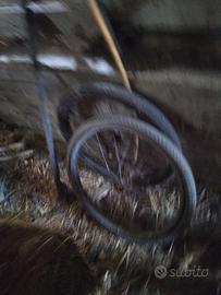 Asse e ruote a raggi per calesse