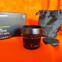 PANASONIC LEICA DG SUMMILUX 15MM F/1.7 ASPH