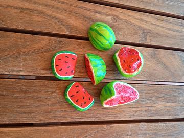 Sassi dipinti frutta e verdura 