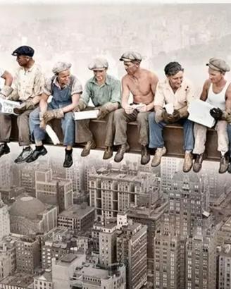 Tela riproduzione "Operai anni 20-30 New York"