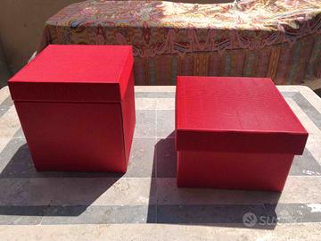 Scatole cartone rosse con coperchio nuove