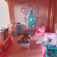 Salotto barbie vintage mobili accessori e scatola