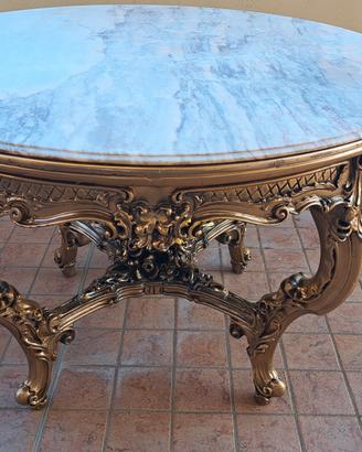 tavolo oro piano in marmo rosa 