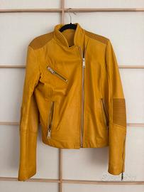 Giubbotto biker donna vera pelle Made in Italy 42