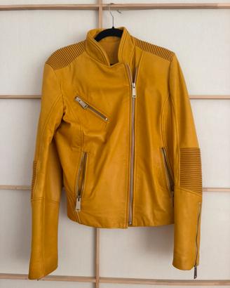 Giubbotto biker donna vera pelle Made in Italy 42