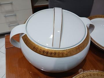 servizio completo in porcellana e oro zecchino 