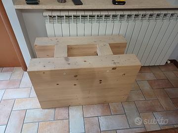 Teca in vetro e legno