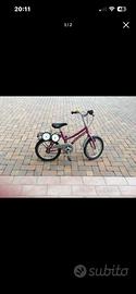 Bicicletta bimba Vintage anni 90 con rotelle.