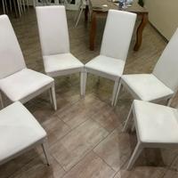 Sedie sei ecopelle bianche