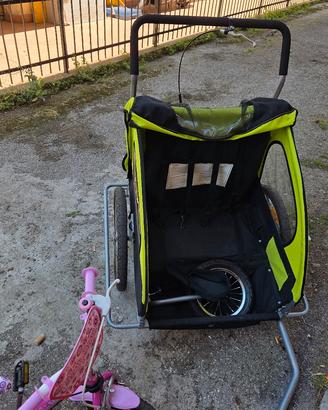 biciclette per bambini e carrello biposto