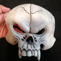 Maschera Halloween Teschio Bianco, morbida gomma