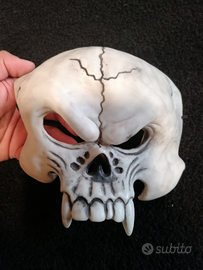Maschera Halloween Teschio Bianco, morbida gomma