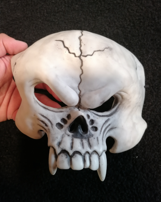 Maschera Halloween Teschio Bianco, morbida gomma