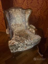 Poltrona Bergere in velluto