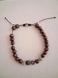 Bracciale regolabile religioso medaglia Madonna 