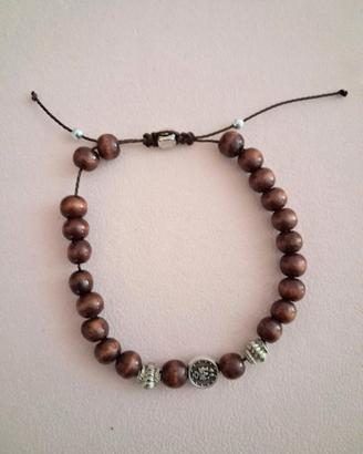 Bracciale regolabile religioso medaglia Madonna 