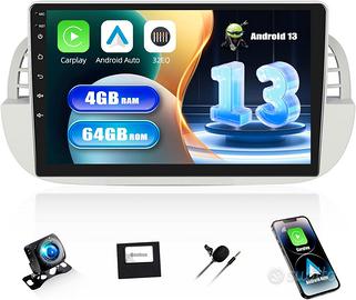Autoradio Android Fiat 500 2007-2015 Apple Carplay