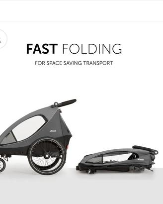 Dryk Duo rimorchio per bicicletta e passeggino