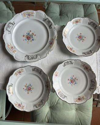Servizio 4 piatti porcellana Durken  perfetti