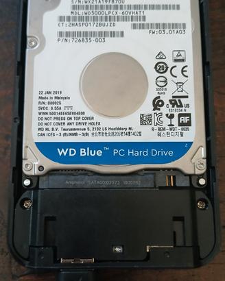 Adattatore HD USB con Disco Sata WD da 500GB