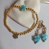 Set bracciale e orecchini artigianali 💙 LuaCreazi
