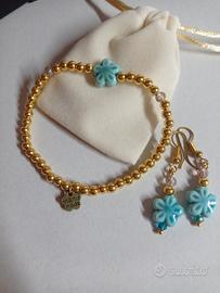 Set bracciale e orecchini artigianali 💙 LuaCreazi