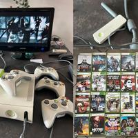 box 360 + 24 giochi + 4 Joypad e accessori vari