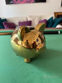 Salvadanaio Porcellino Dorato – Ceramica Vietri
