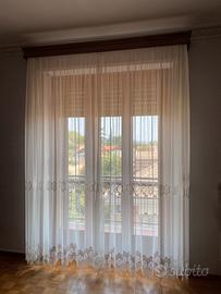 Tende eleganti in tulle ricamate 2 m per h 2,65 m
