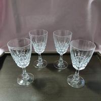 4 calici vino vintage vetro tipo cristallo