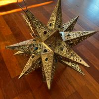 Stella moravia in latta con vetri colorati