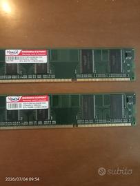 Coppia RAM DDR1 (2x256MB)VDATADDR400 PC-3200 