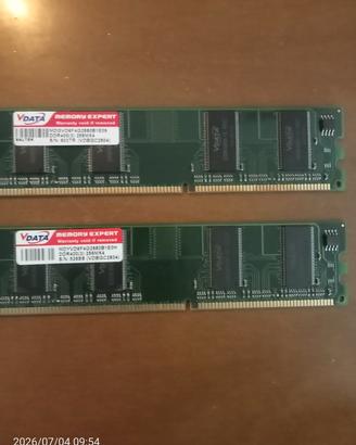 Coppia RAM DDR1 (2x256MB)VDATADDR400 PC-3200 