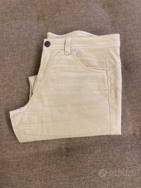 Benetton - pantalone velluto beige - Skinny Pin Up