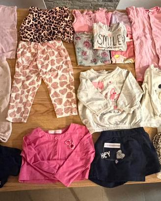 Set bambina completo primavera 9/12 - 23 pezzi