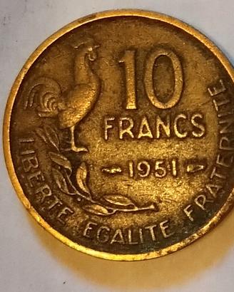Moneta francese del 1951 da collezionismo