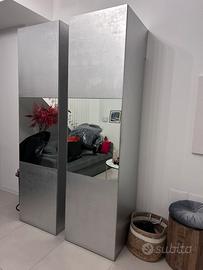 Coppia armadio colonne con specchio