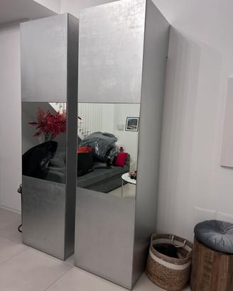 Coppia armadio colonne con specchio